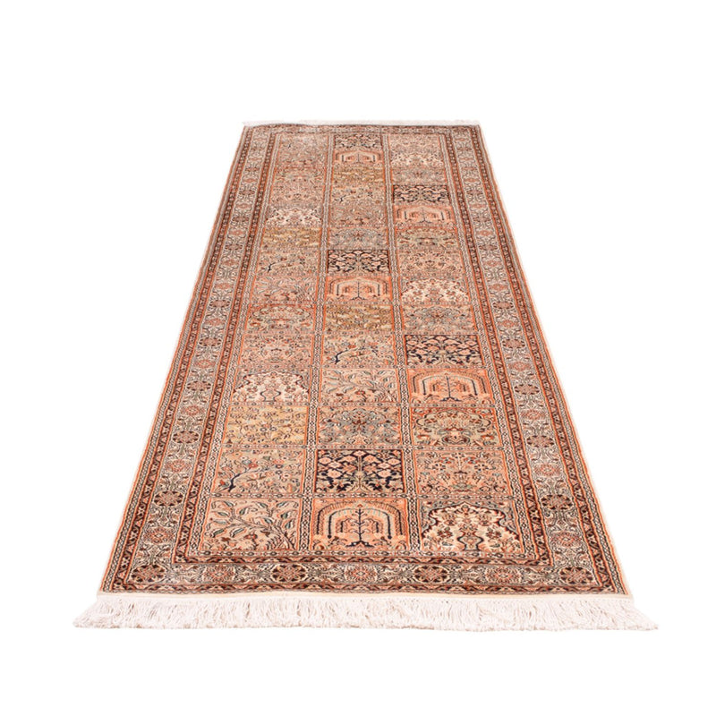 Tapis de couloir Tapis en soie - Soie du Cachemire - 305 x 81 cm - beige foncé