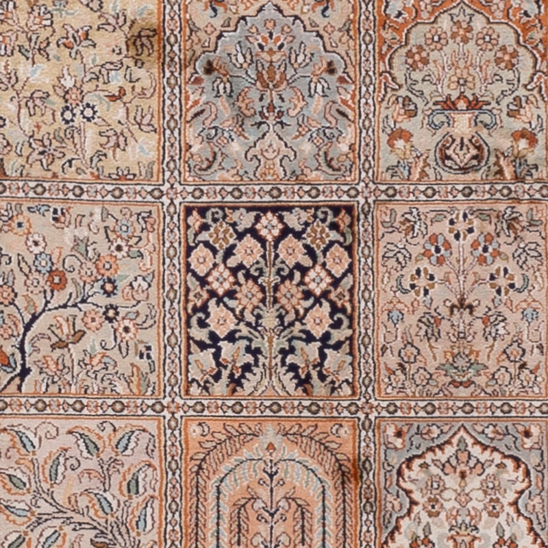 Tapis de couloir Tapis en soie - Soie du Cachemire - 307 x 81 cm - beige foncé