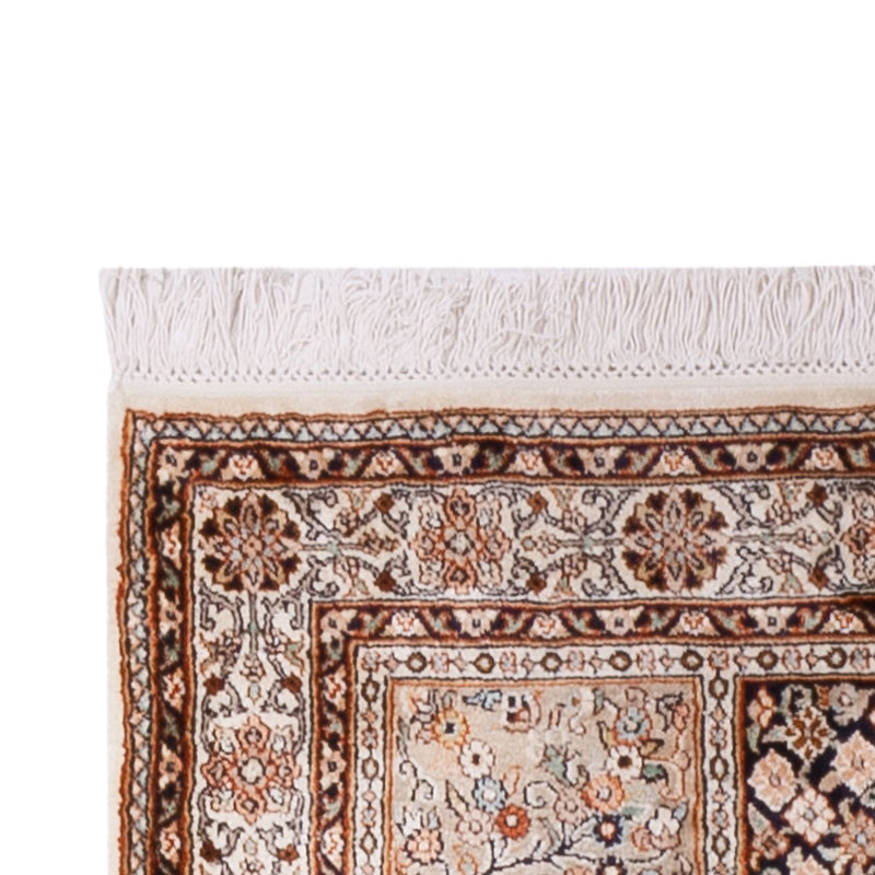 Tapis de couloir Tapis en soie - Soie du Cachemire - 307 x 81 cm - beige foncé