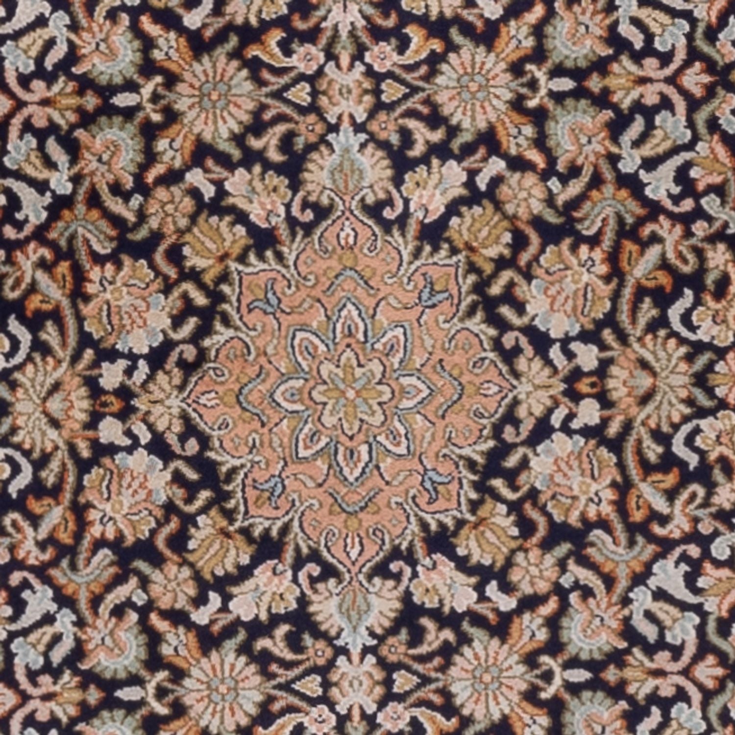 Tapis de couloir Tapis en soie - Soie du Cachemire - 264 x 76 cm - beige foncé