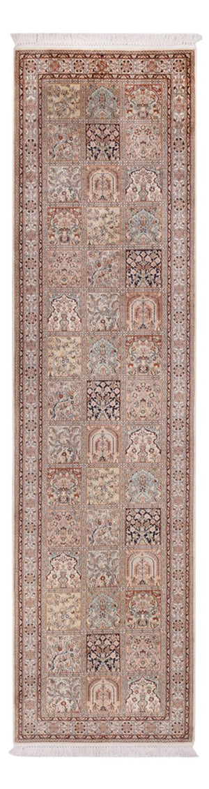 Tapis de couloir Tapis en soie - Soie du Cachemire - 298 x 77 cm - beige foncé