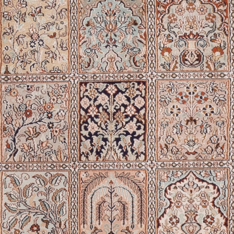Tapis de couloir Tapis en soie - Soie du Cachemire - 298 x 77 cm - beige foncé