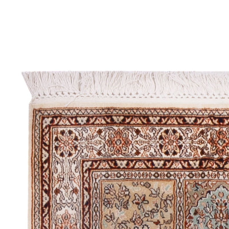 Tapis de couloir Tapis en soie - Soie du Cachemire - 298 x 77 cm - beige foncé
