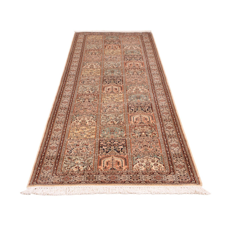 Tapis de couloir Tapis en soie - Soie du Cachemire - 298 x 77 cm - beige foncé