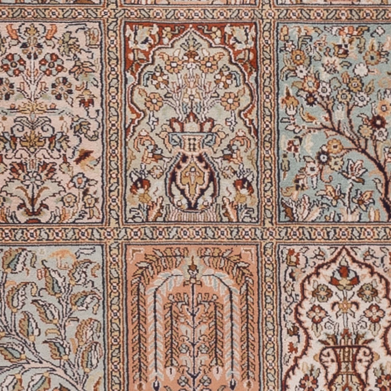 Tapis de couloir Tapis en soie - Soie du Cachemire - 287 x 80 cm - beige foncé