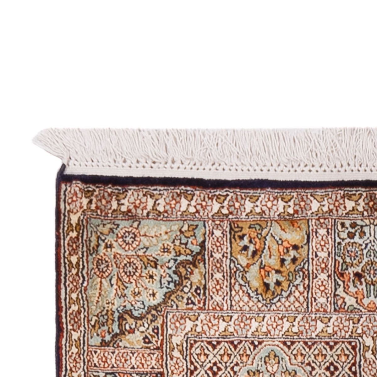 Tapis de couloir Tapis en soie - Soie du Cachemire - 296 x 77 cm - beige foncé