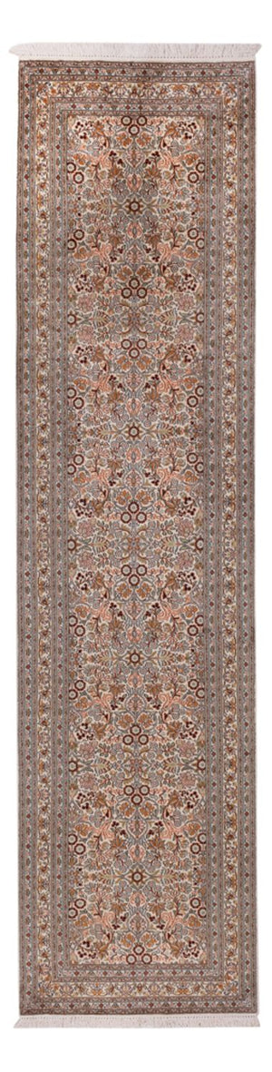 Tapis de couloir Tapis en soie - Soie du Cachemire - 338 x 79 cm - beige foncé