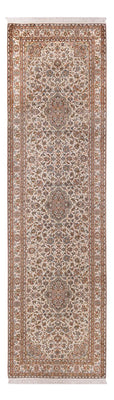 Tapis de couloir Tapis en soie - Soie du Cachemire - 290 x 81 cm - beige clair