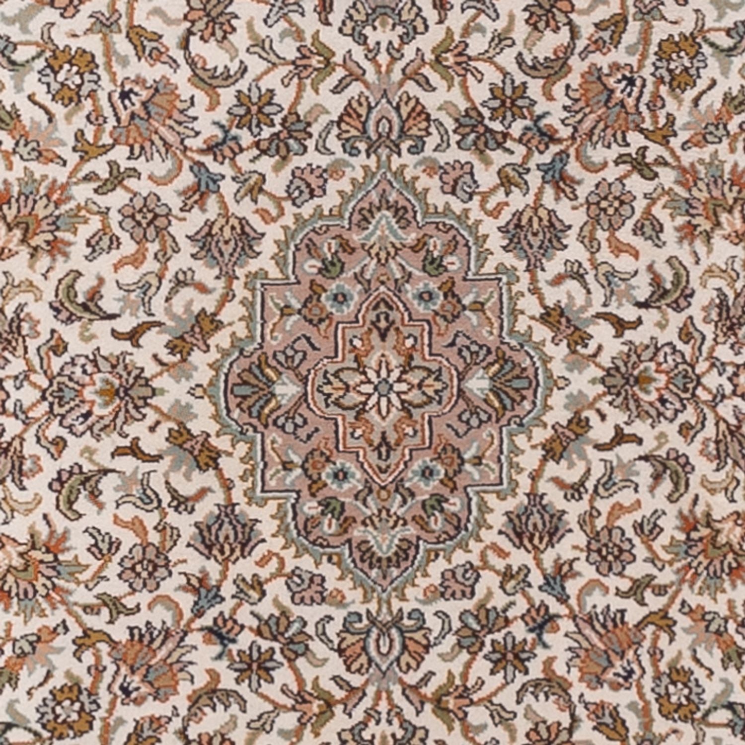 Tapis de couloir Tapis en soie - Soie du Cachemire - 290 x 81 cm - beige clair
