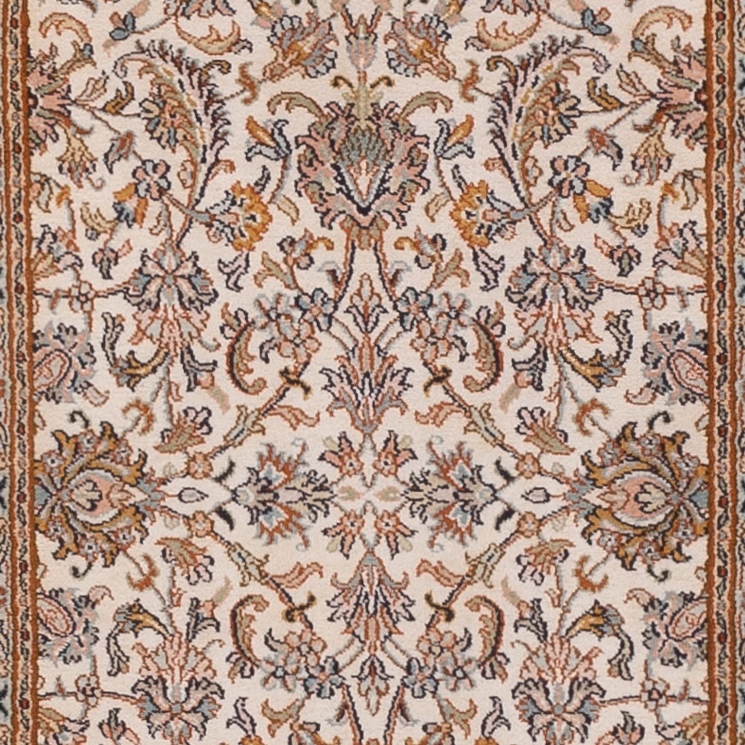 Tapis de couloir Tapis en soie - Soie du Cachemire - 325 x 76 cm - beige clair