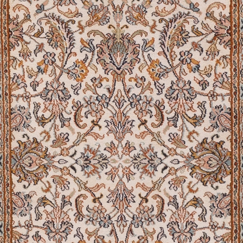 Tapis de couloir Tapis en soie - Soie du Cachemire - 325 x 76 cm - beige clair