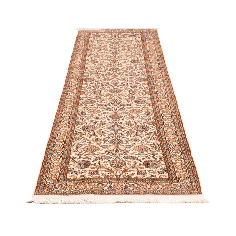 Tapis de couloir Tapis en soie - Soie du Cachemire - 325 x 76 cm - beige clair