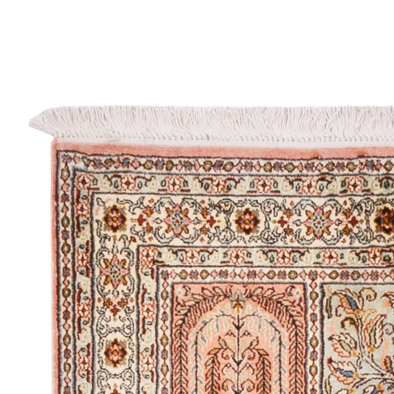 Tapis de couloir Tapis en soie - Soie du Cachemire - 280 x 80 cm - beige foncé