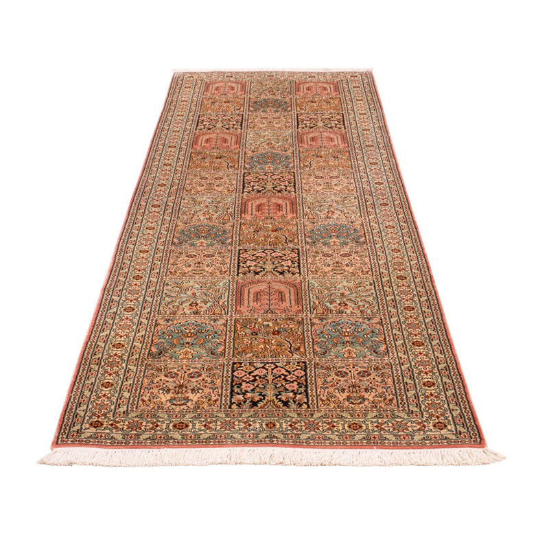 Tapis de couloir Tapis en soie - Soie du Cachemire - 280 x 80 cm - beige foncé