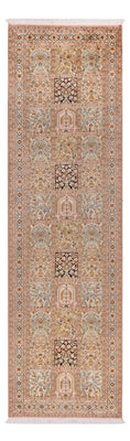 Tapis de couloir Tapis en soie - Soie du Cachemire - 282 x 79 cm - beige foncé