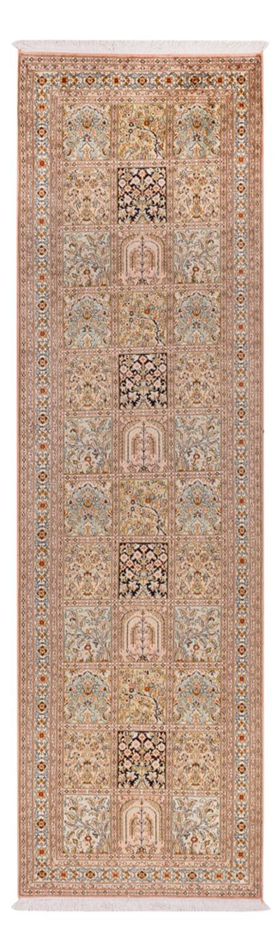 Tapis en soie du Cachemire 79x282cm - Tapis oriental - multicolore