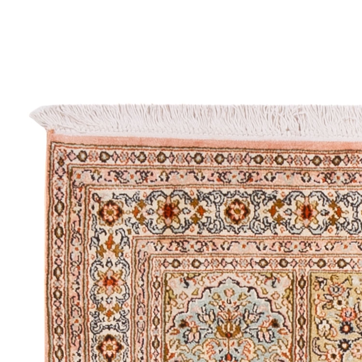 Tapis de couloir Tapis en soie - Soie du Cachemire - 282 x 79 cm - beige foncé