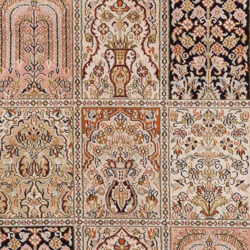 Tapis de couloir Tapis en soie - Soie du Cachemire - 310 x 81 cm - beige foncé