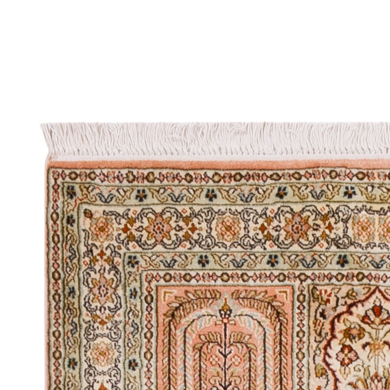 Tapis de couloir Tapis en soie - Soie du Cachemire - 310 x 81 cm - beige foncé