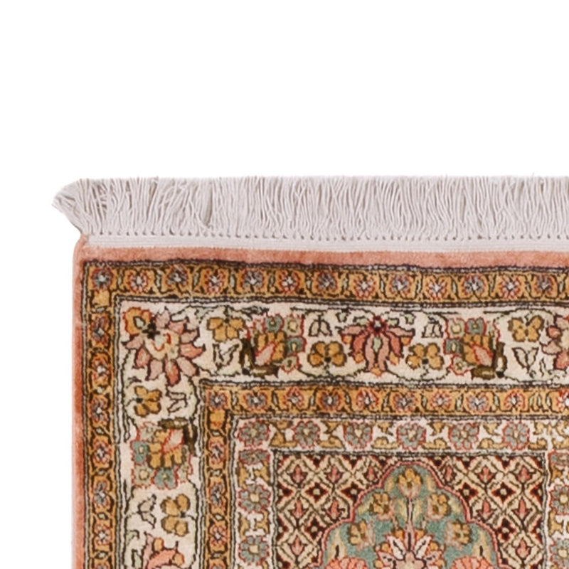 Tapis de couloir Tapis en soie - Soie du Cachemire - 287 x 79 cm - beige foncé