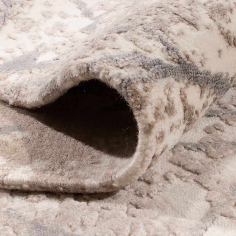 Tapis design - 304 x 204 cm - argent