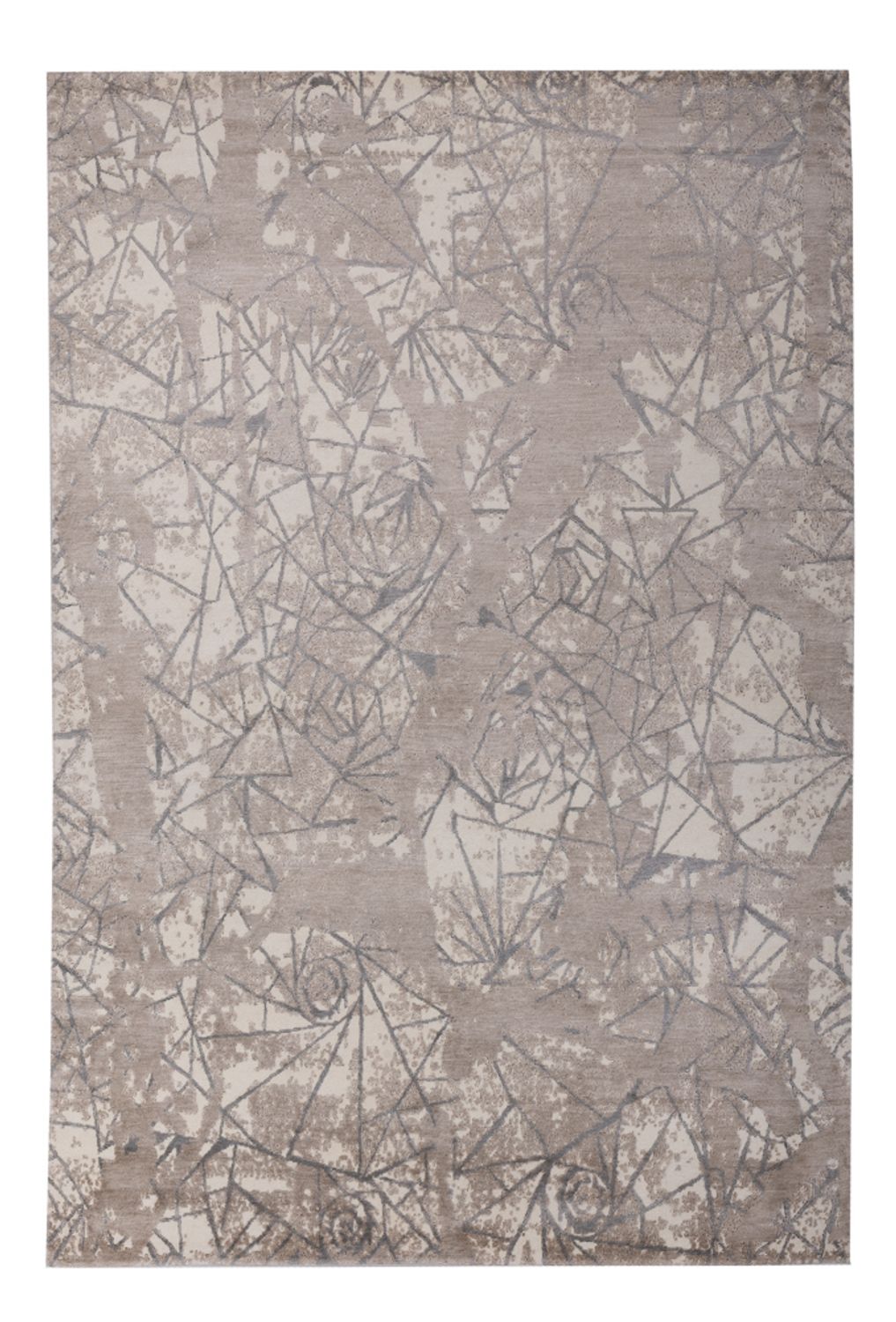 Tapis design - 301 x 204 cm - argent