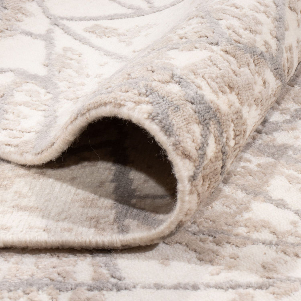 Tapis design - 301 x 204 cm - argent