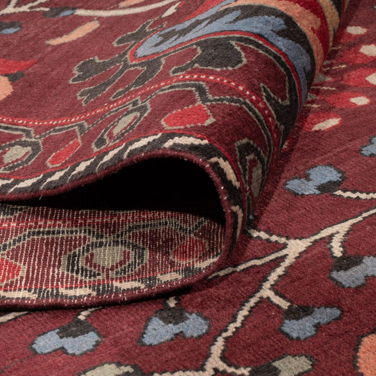 Tapis design - 309 x 251 cm - rouge vin