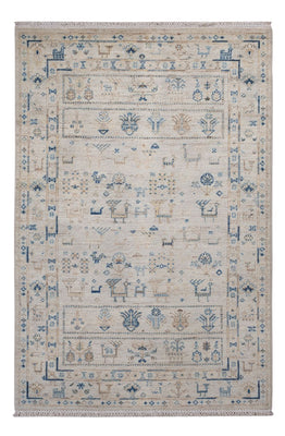 Tapis design - 185 x 121 cm - argent