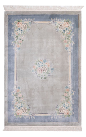 Seidenteppich - China Seide - 185 x 123 cm - grau
