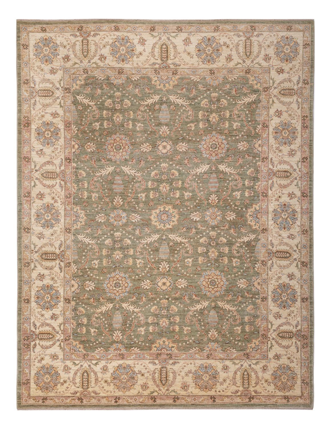 Tapis Ziegler - 309 x 248 cm - vert olive