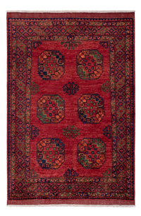 Tapis afghan - Kunduz - 222 x 154 cm - rouge