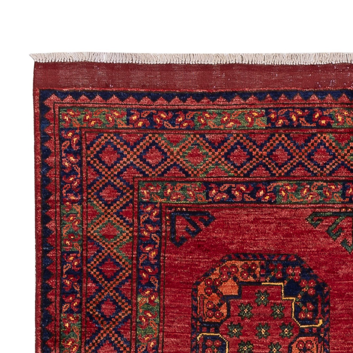 Tapis afghan - Kunduz - 222 x 154 cm - rouge