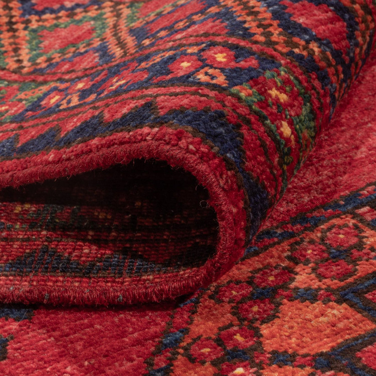 Tapis afghan - Kunduz - 222 x 154 cm - rouge