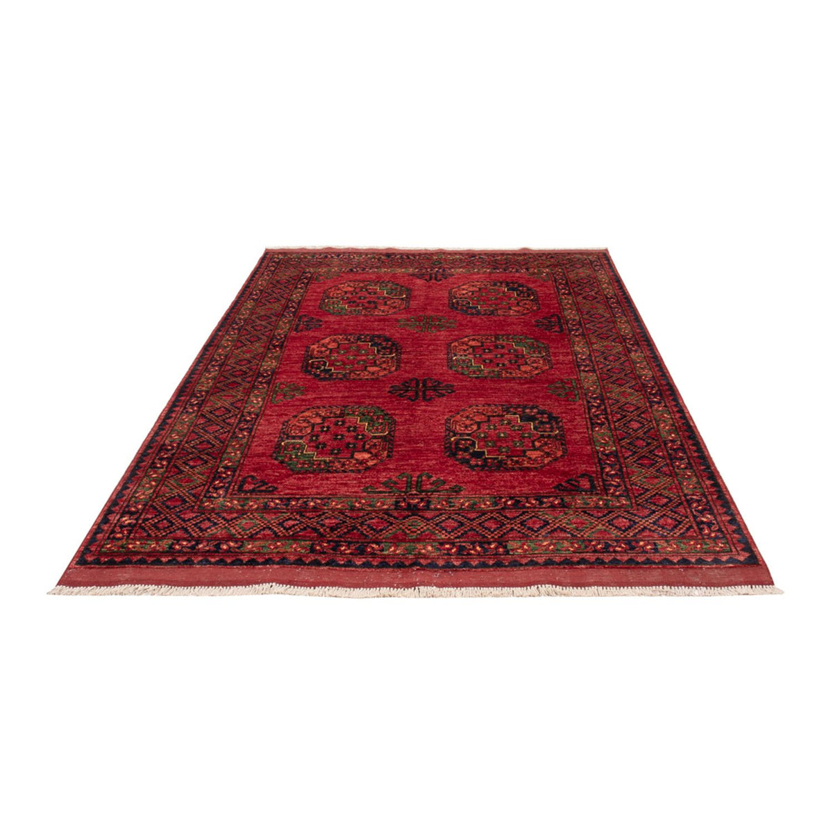 Tapis afghan - Kunduz - 222 x 154 cm - rouge