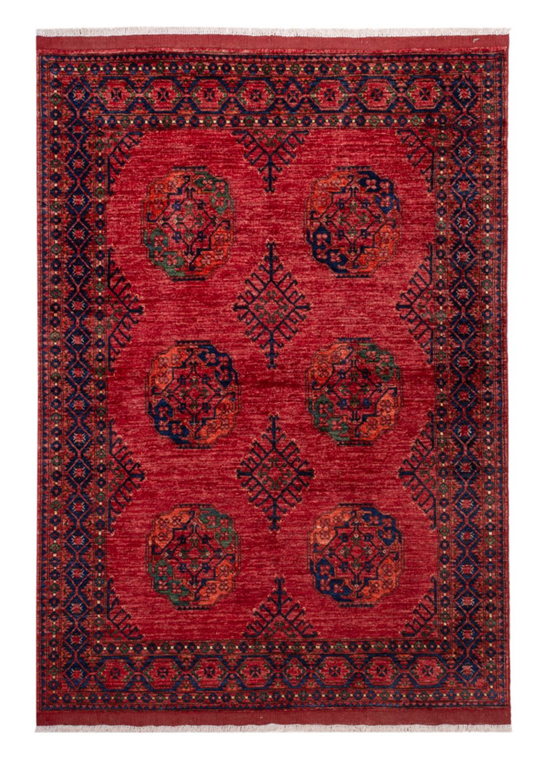 Tapis afghan - Kunduz - 234 x 172 cm - rouge