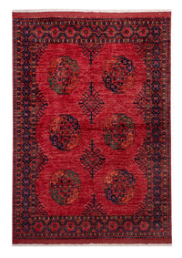 Tapis afghan - Kunduz - 234 x 172 cm - rouge