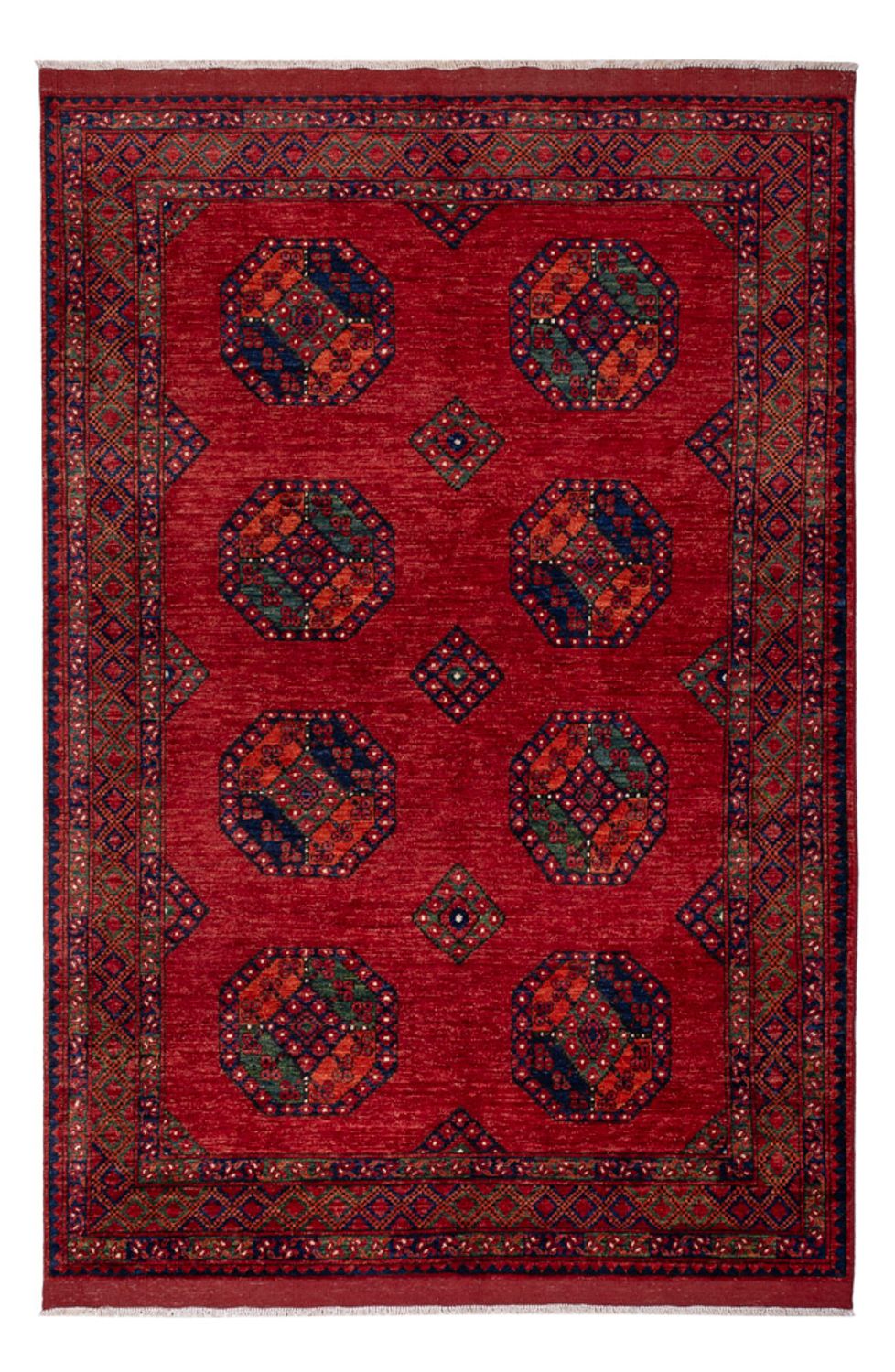 Tapis afghan - Kunduz - 256 x 176 cm - rouge