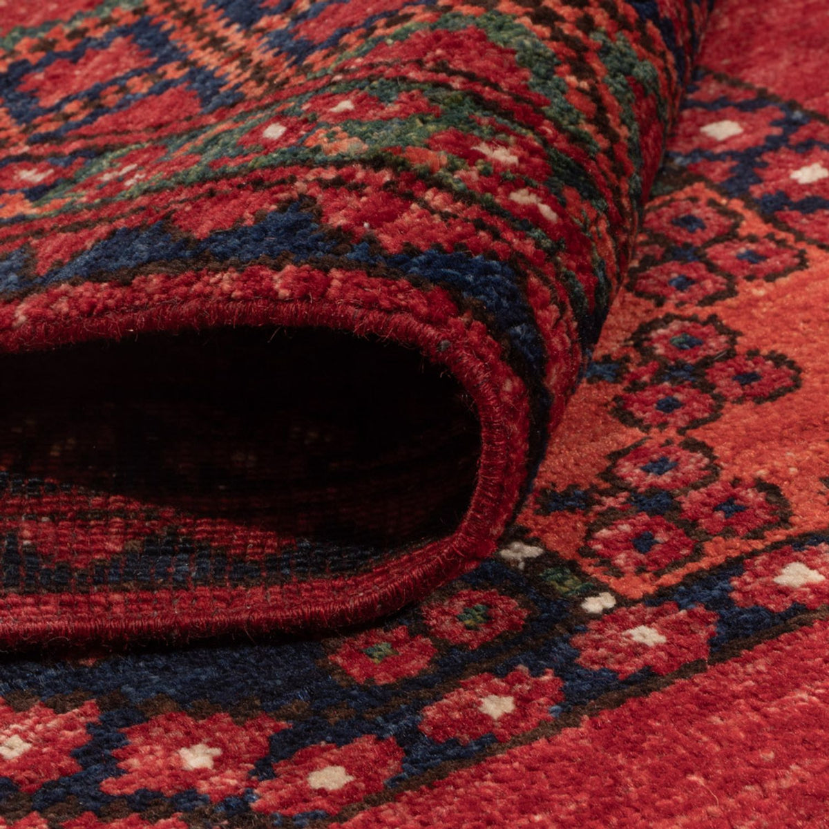 Tapis afghan - Kunduz - 256 x 176 cm - rouge