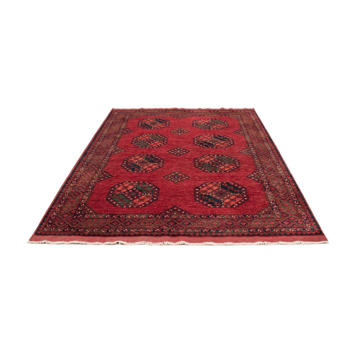 Tapis afghan - Kunduz - 256 x 176 cm - rouge