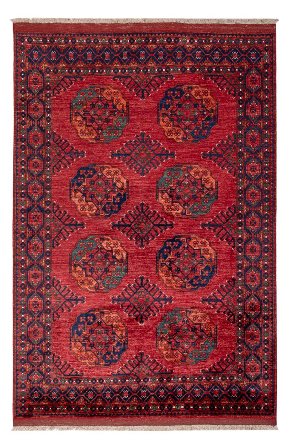 Tapis afghan - Kunduz - 250 x 174 cm - rouge