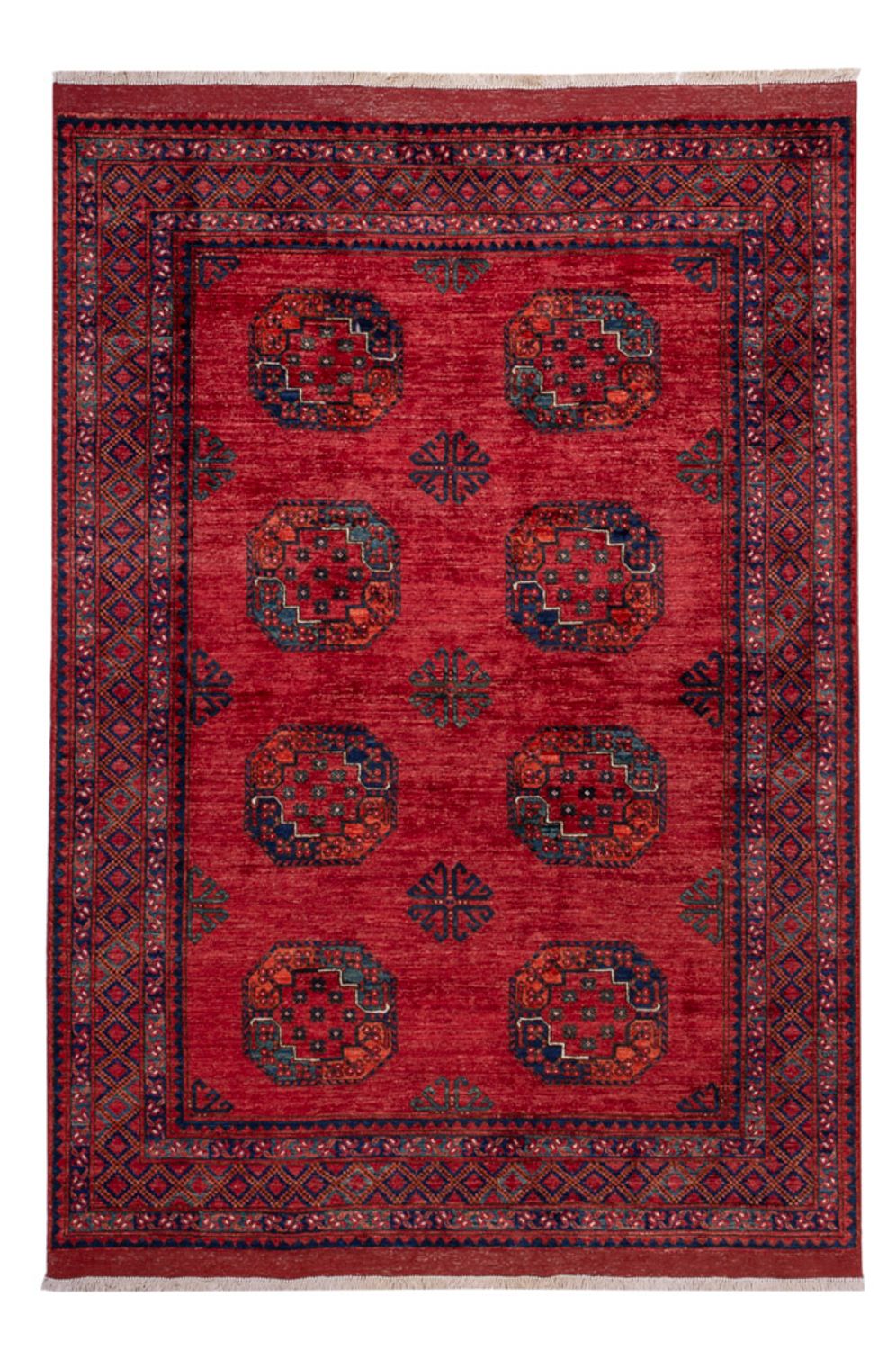 Tapis afghan - Kunduz - 235 x 173 cm - rouge