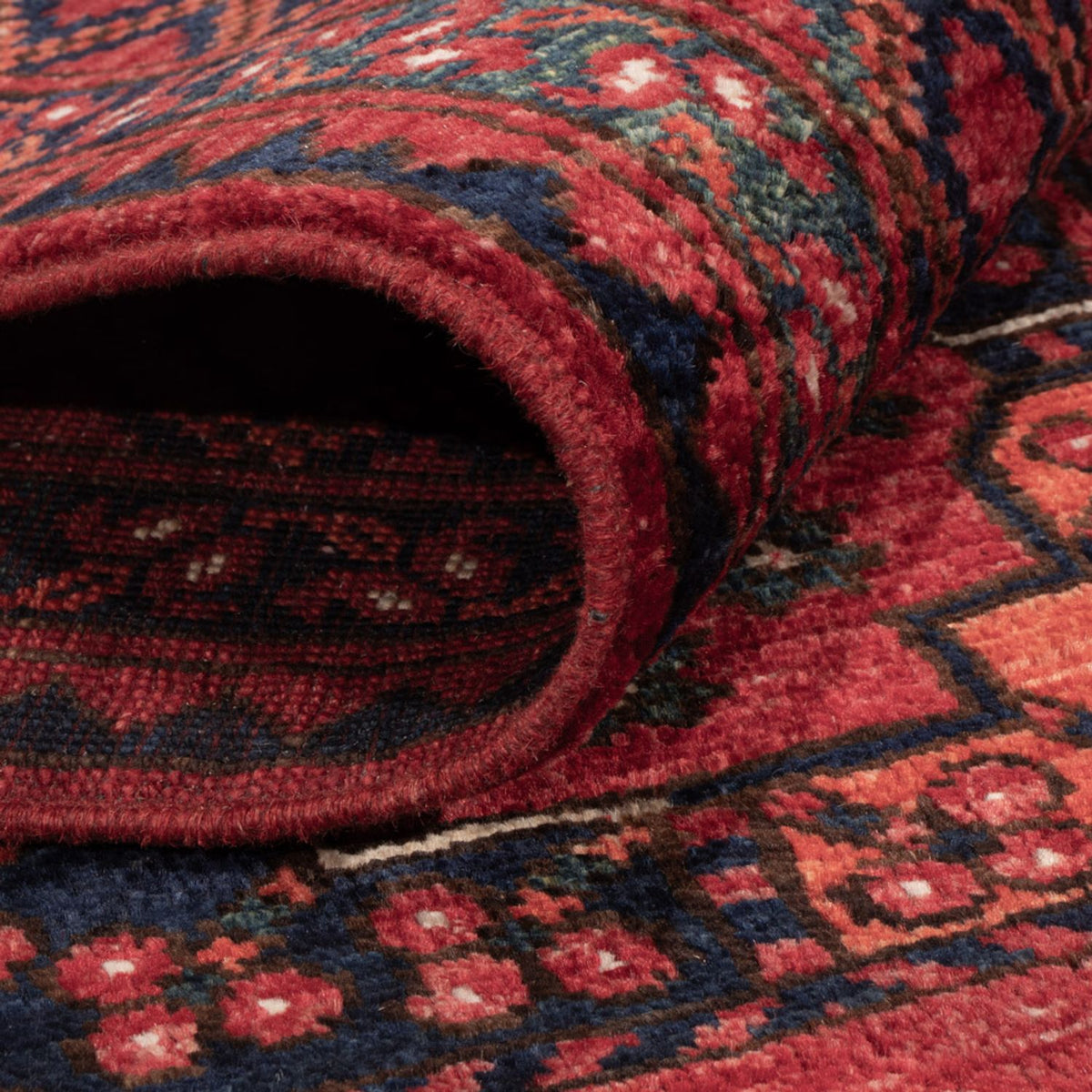 Tapis afghan - Kunduz - 235 x 173 cm - rouge