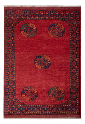 Tapis afghan - Kunduz - 241 x 177 cm - rouge