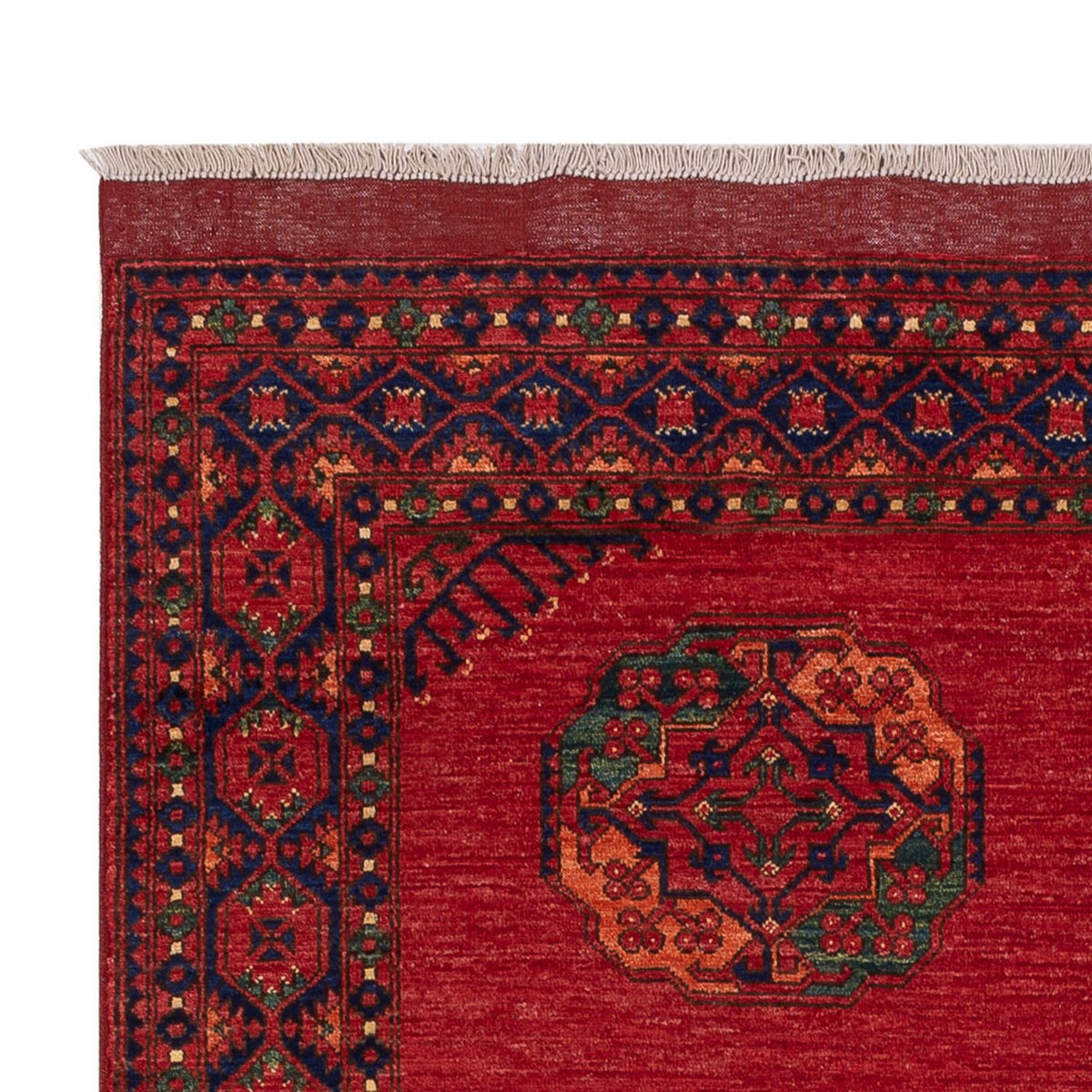 Tapis afghan - Kunduz - 241 x 177 cm - rouge
