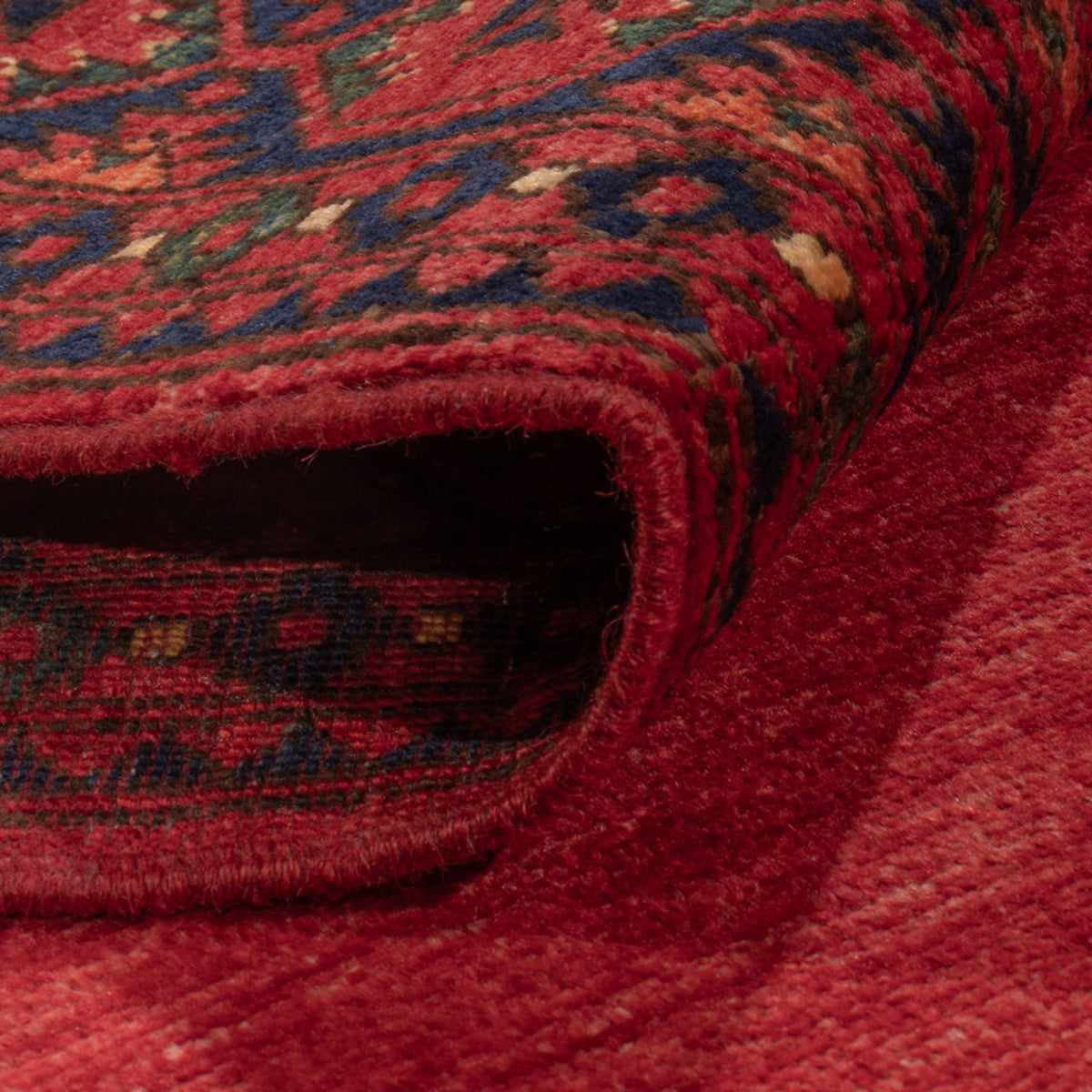 Tapis afghan - Kunduz - 241 x 177 cm - rouge
