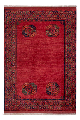Tapis afghan - Kunduz - 241 x 175 cm - rouge