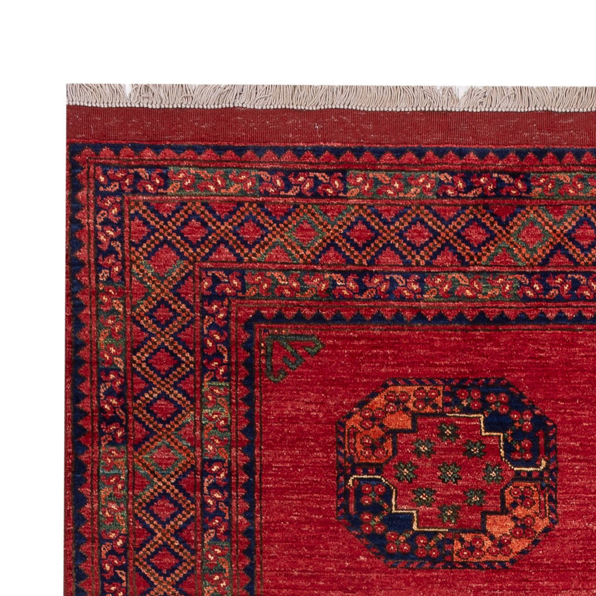 Tapis afghan - Kunduz - 241 x 175 cm - rouge