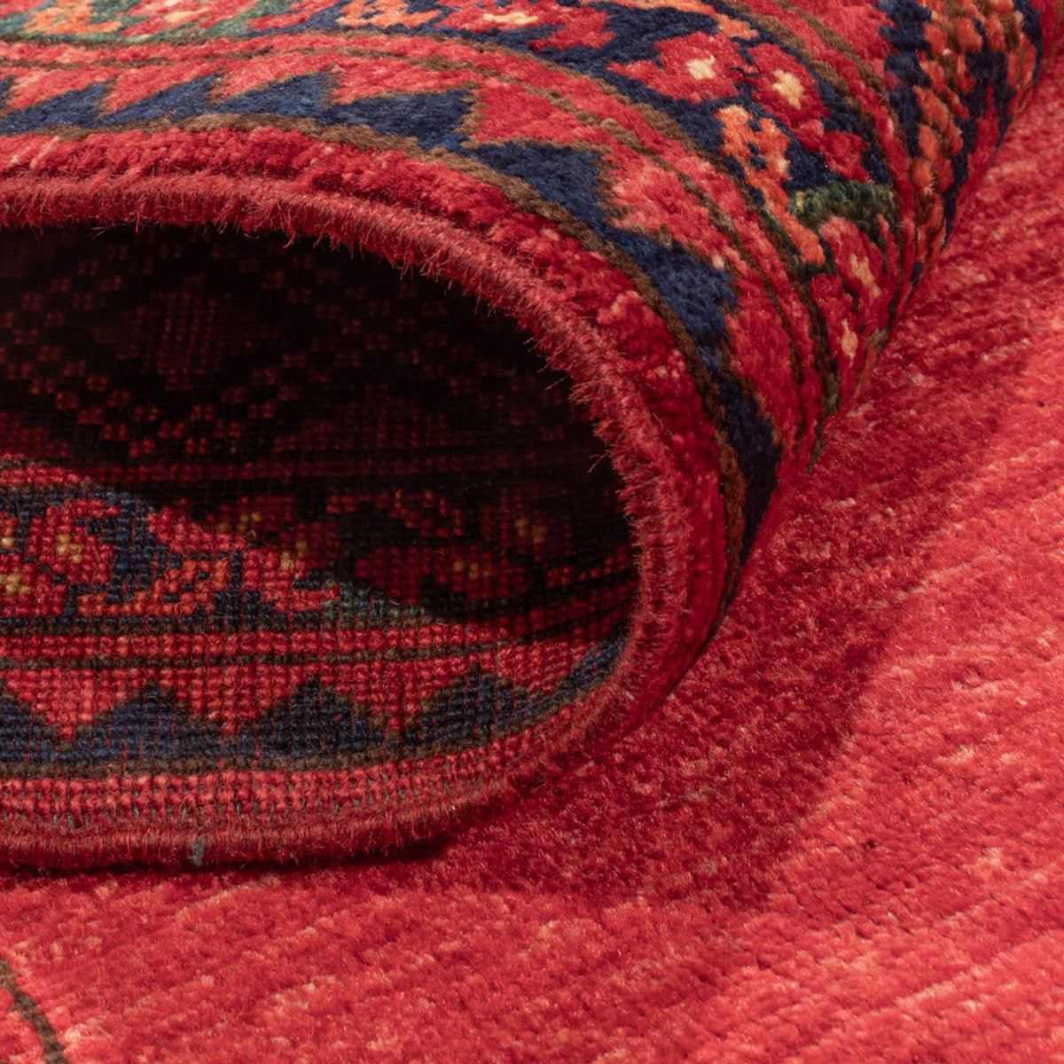 Tapis afghan - Kunduz - 241 x 175 cm - rouge
