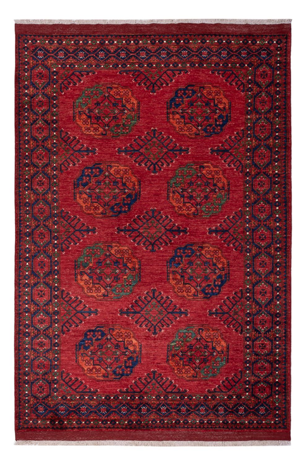 Tapis afghan - Kunduz - 239 x 165 cm - rouge